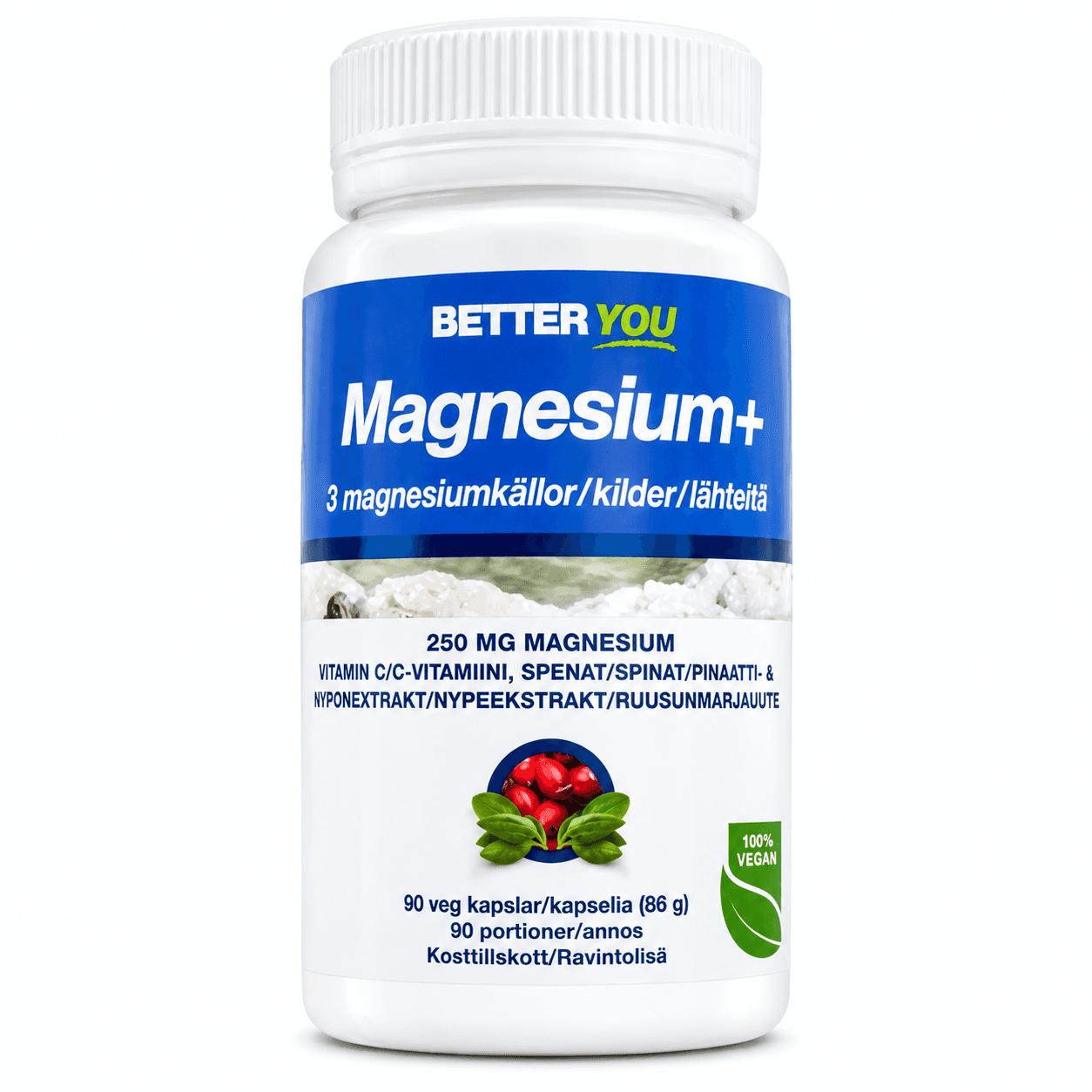 Magnesium+ Better You – magnezijum bisglicinat, citrat i malat sa vitaminom C i biljnim ekstraktima