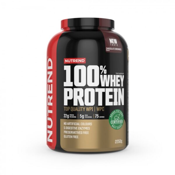 NUTREND 100% WHEY PROTEIN, 2250g Cocolate brownie